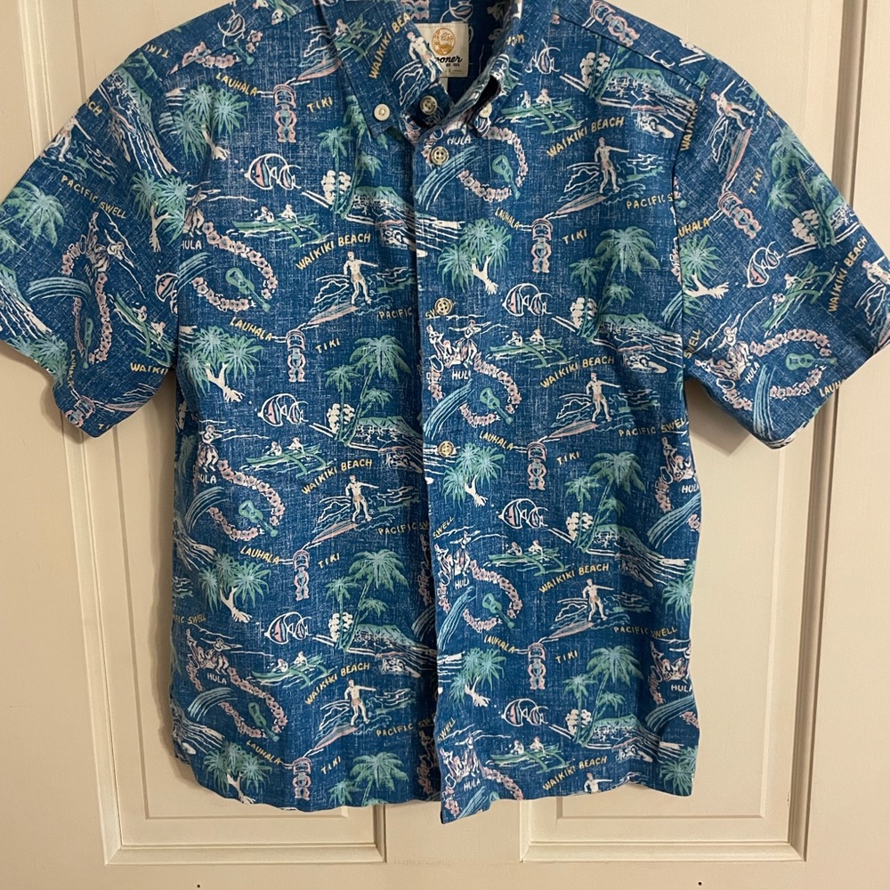 Reyn Spooner Blue Hawaiian Print - Picture 2 of 3